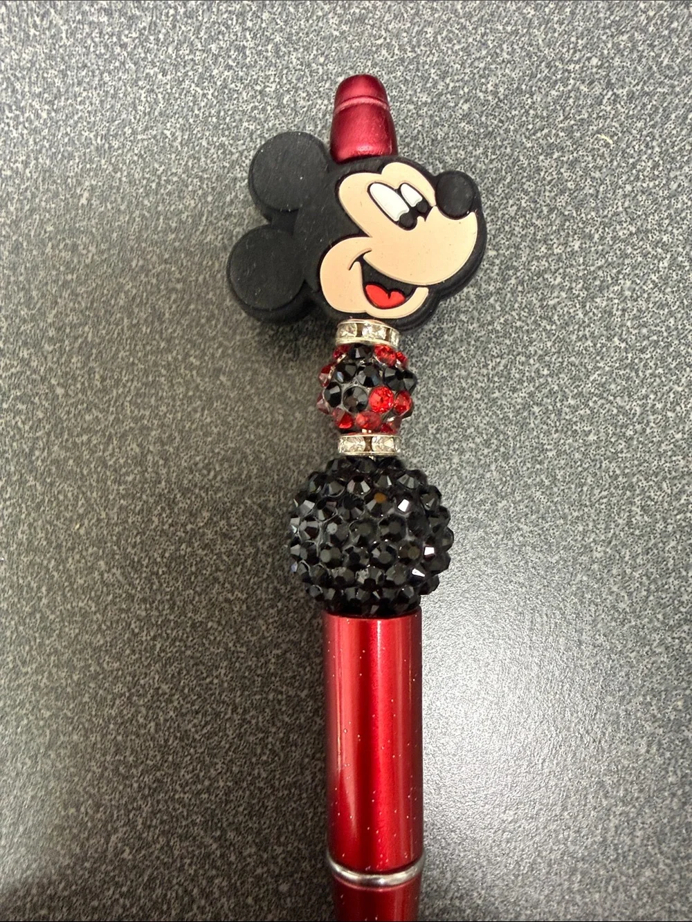 Handmade Mickey and Minnie Mouse Beaded Pen Set - Refillable